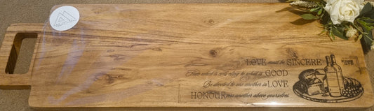 Engraved Scripture Serving Board Engagement Wedding Birthday Gift