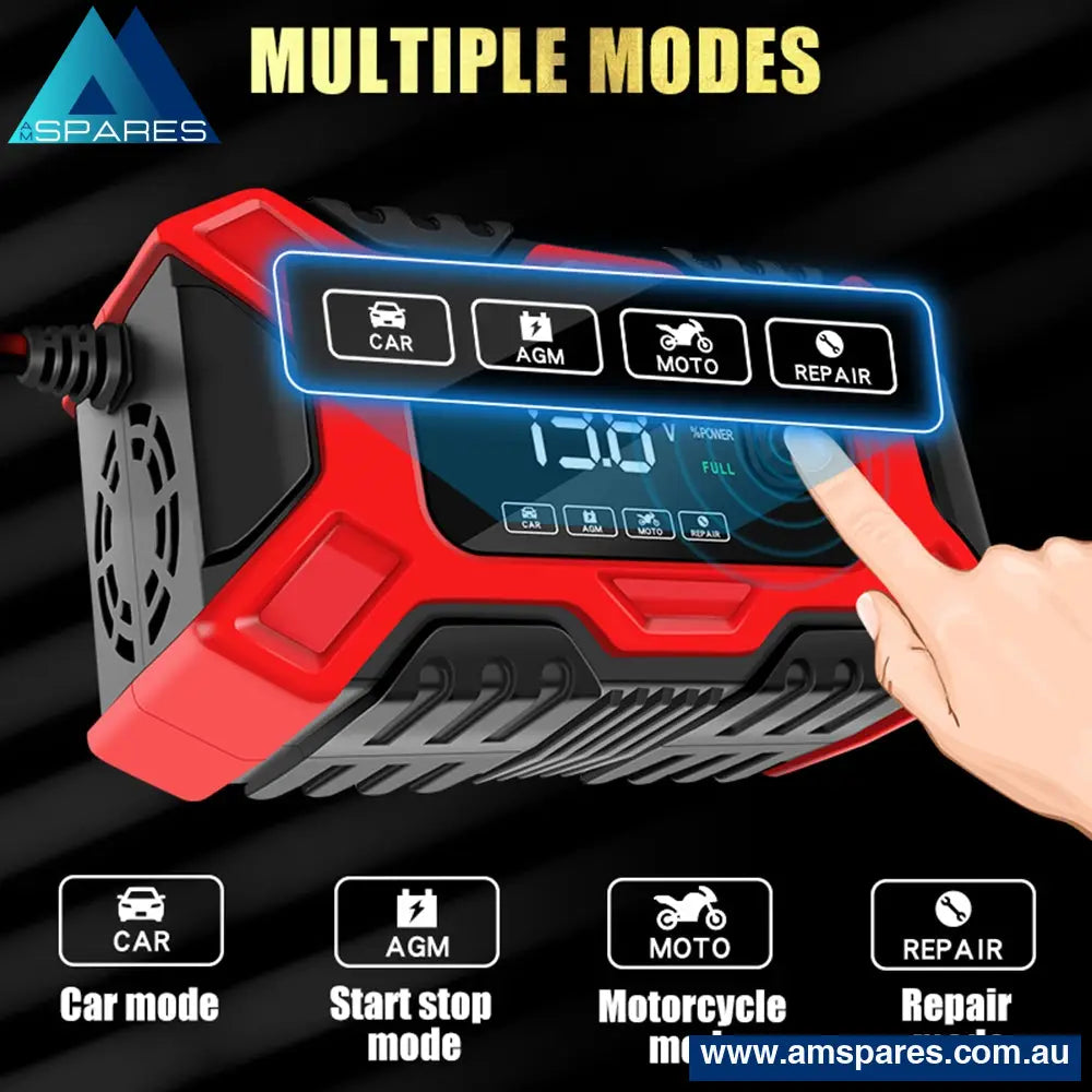 Car Battery Charger 12V 6A Model Lcd Smart Repair Boat Caravan Truck Auto Accessories > Others