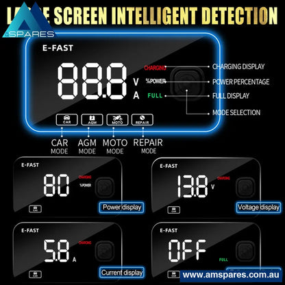 Car Battery Charger 12V 6A Model Lcd Smart Repair Boat Caravan Truck Auto Accessories > Others