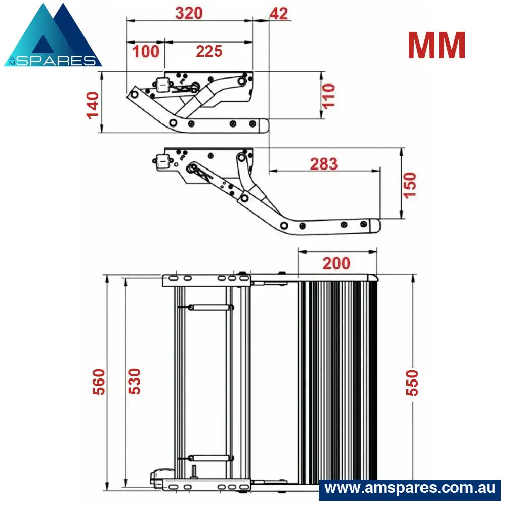 Caravan Step Aluminium 200Kg Pull Out Folding Camper Trailer Motorhome Auto Accessories > Others