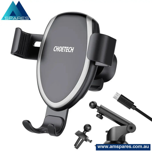 Choetech T536 - S Fast Wireless Charging Car Mount Phone Holder Electronics > Mobile Accessories