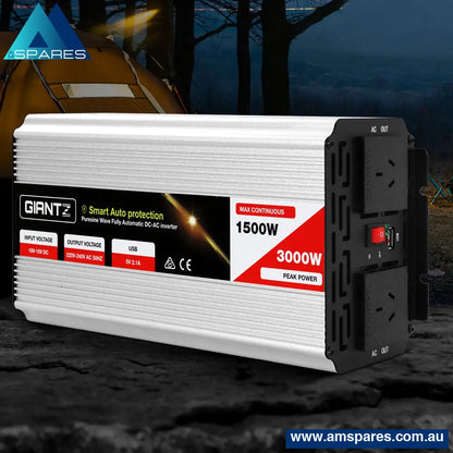 Giantz 1500W Puresine Wave Dc-Ac Power Inverter Auto Accessories > Tools