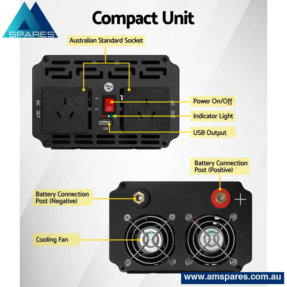 Giantz 1500W Puresine Wave Dc-Ac Power Inverter Auto Accessories > Tools