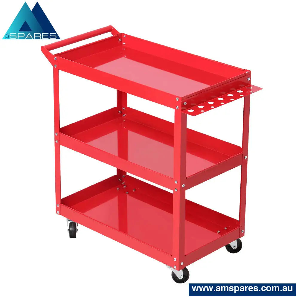 Giantz 3-Tier Tool Cart Trolley Workshop Garage Storage Organizer Red Tools >