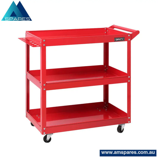 Giantz 3-Tier Tool Cart Trolley Workshop Garage Storage Organizer Red Tools >