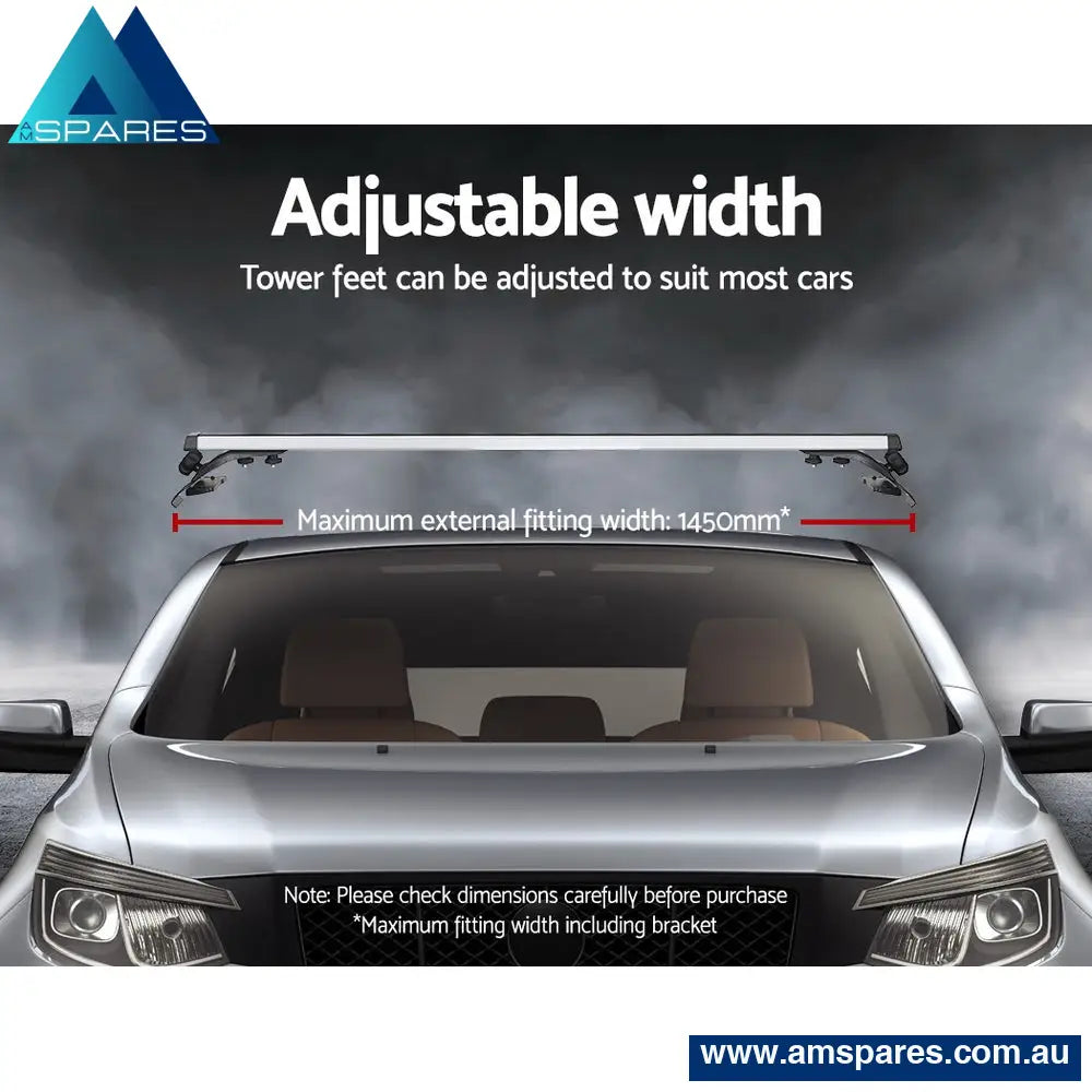 Universal Car Roof Racks Pod Aluminium Cross Bars Brackets 145Cm Silver Auto Accessories > Bar