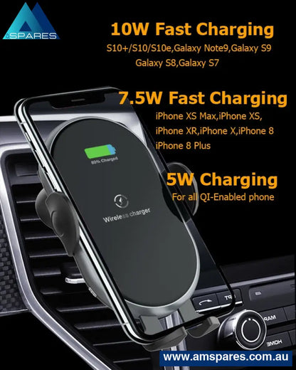 Wireless Car Charger: Automatic Clamping With Backlight Electronics > Mobile Accessories