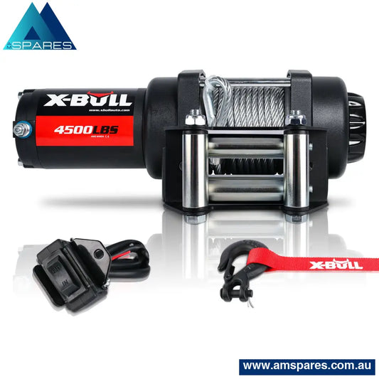 X-Bull Electric Winch 4500Lbs/2041Kg Steel Cable Wireless Remote Boat Atv 4Wd Auto Accessories > &